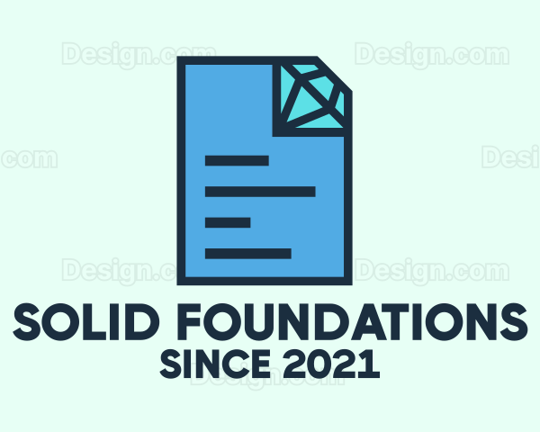 Blue Diamond Document Logo