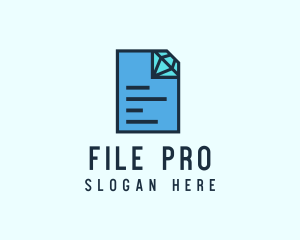 Diamond File Document logo design