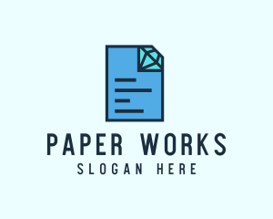 Diamond File Document logo design