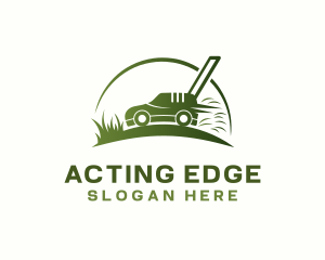 Grass Lawn Mower logo design