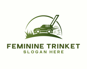 Grass Lawn Mower logo design