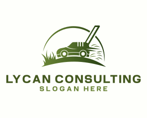 Grass Lawn Mower logo design