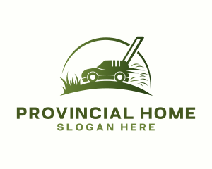 Grass Lawn Mower logo design