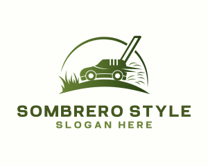 Grass Lawn Mower logo design