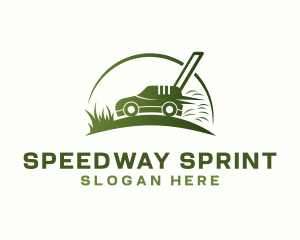 Grass Lawn Mower logo design