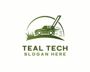 Grass Lawn Mower logo design