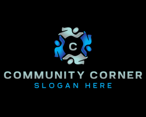 Human Community People logo design