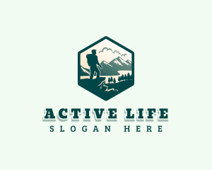 Nature Mountain Hiker logo design