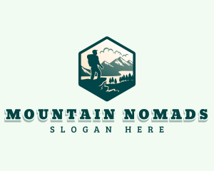 Nature Mountain Hiker logo design