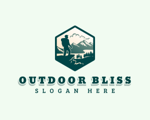 Nature Mountain Hiker logo design