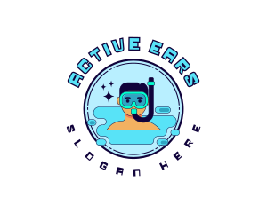 Water Activity Snorkeling logo design