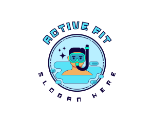 Water Activity Snorkeling logo design