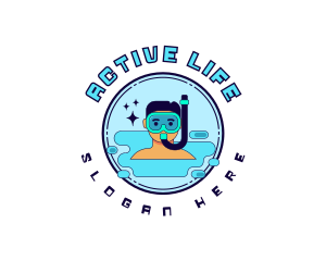 Water Activity Snorkeling logo design