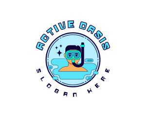 Water Activity Snorkeling logo design