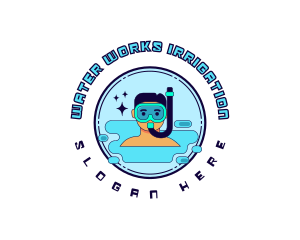 Water Activity Snorkeling logo design