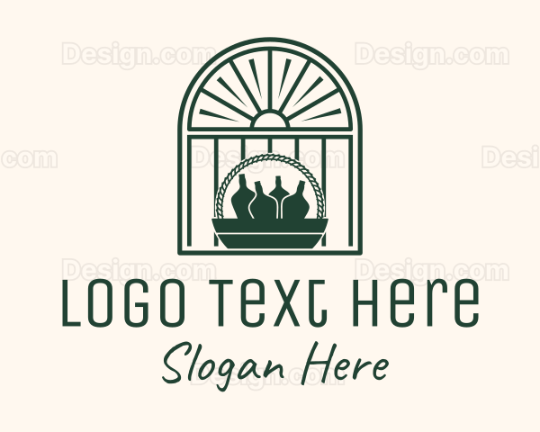 Window Bottle Basket Logo