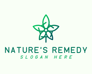 Natural Marijuana Flower logo design