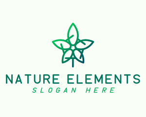 Natural Marijuana Flower logo design