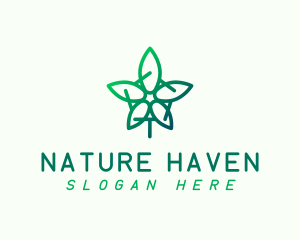 Natural Marijuana Flower logo design