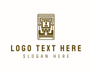 Tribal Mayan Mask Logo