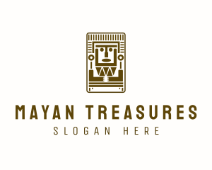 Tribal Mayan Mask logo design