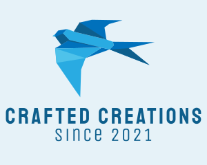 Blue Sparrow Origami logo design