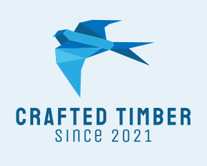 Blue Sparrow Origami logo design