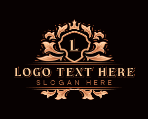 Luxury Crown Leaf logo