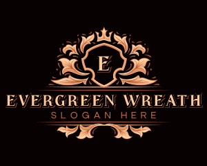 Luxury Crown Leaf logo design