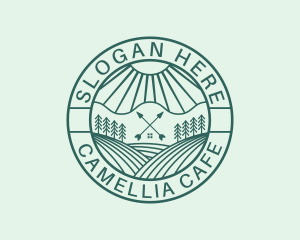 Forest Field Cabin logo design