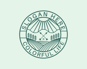 Forest Field Cabin logo design