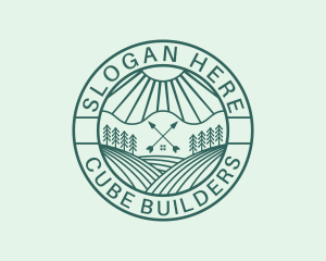 Forest Field Cabin logo design