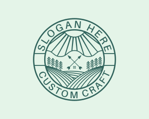 Forest Field Cabin logo design