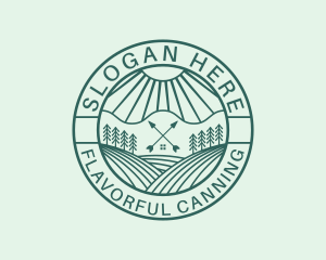 Forest Field Cabin logo design