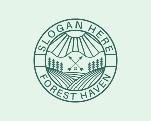 Forest Field Cabin logo design