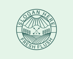 Forest Field Cabin logo design