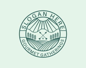 Forest Field Cabin logo design