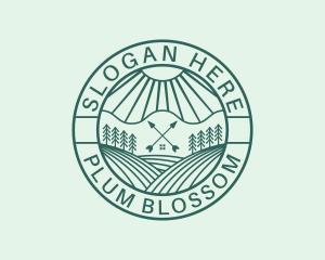 Forest Field Cabin logo design