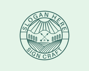 Forest Field Cabin logo design