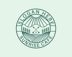 Forest Field Cabin logo design