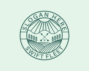 Forest Field Cabin logo design