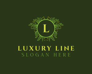 Luxury Floral Wreath logo design