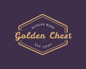 Luxury Golden Wordmark logo design