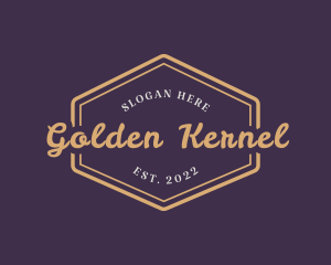 Luxury Golden Wordmark logo design