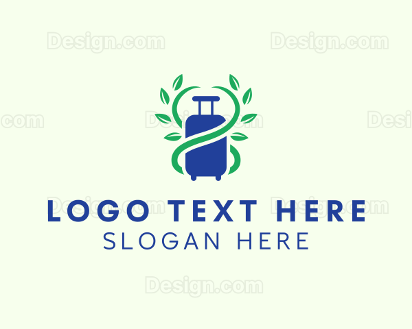 Leaf Vine Luggage Travel Logo