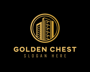 Golden Building Real Estate logo design