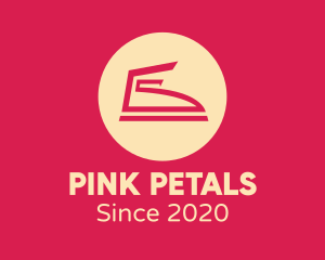 Pink Flat Iron logo design