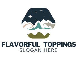 Mountain Scenery Camping  logo design