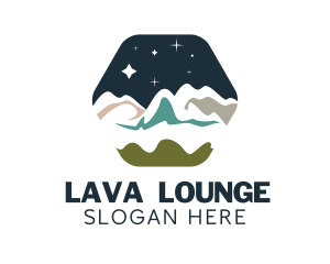 Mountain Scenery Camping  logo design