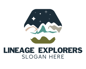 Mountain Scenery Camping  logo design